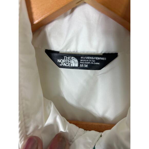 The North Face Puffer Jacket Medium White Mint Green Quilted - Picture 7 of 12